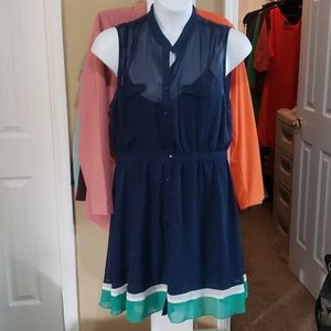 R&B Beautiful Like You  Color Block Dress 2X NWT